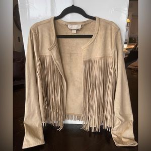Michael Kors fringe bomber jacket